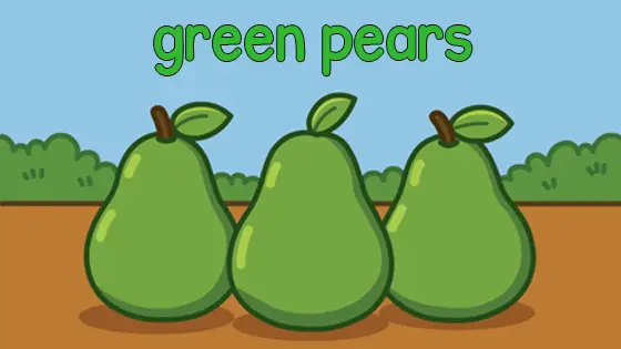 Green Pears Coloring Page