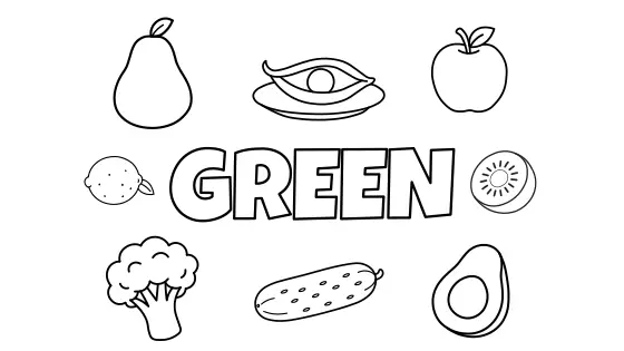 Green things in nature Coloring Page