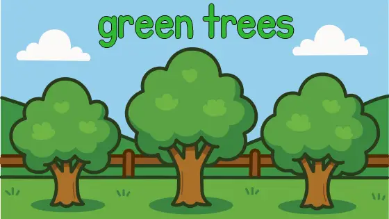 Green Trees Coloring Page