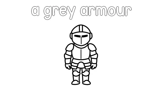 A Grey Armour Coloring Page