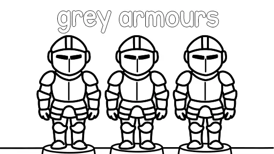 Grey Armours Coloring Page