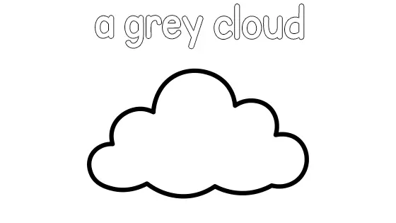 A Grey Cloud Coloring Page