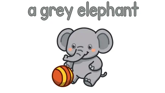 A Grey Elephant Printable