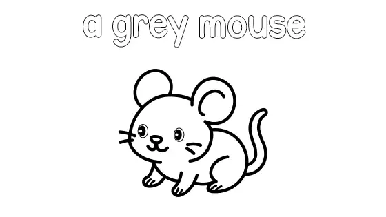 A Grey Mouse Coloring Page
