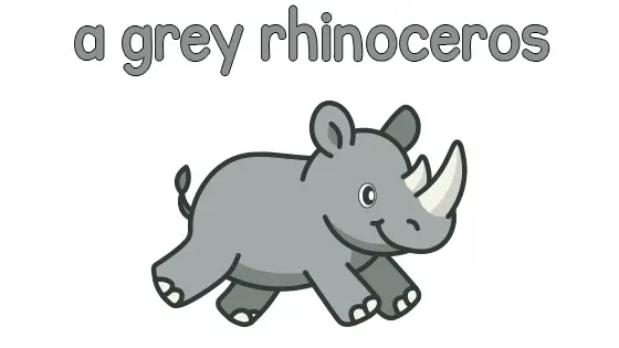 A Grey Rhinoceros Printable