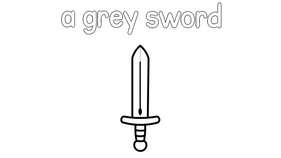 A Grey Sword Coloring Page