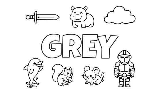 Grey Things Coloring Page