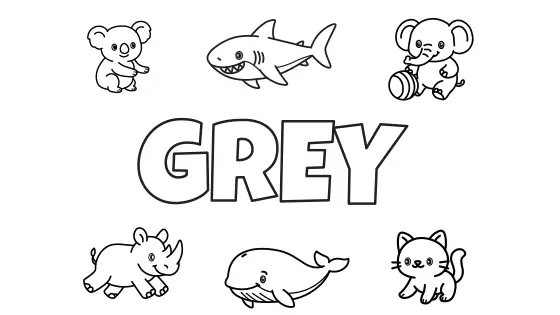 Grey Things in Nature Coloring Page