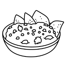 Guacamole Dip Coloring Page