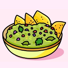Guacamole Dip Coloring Page