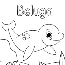 Happy Beluga Coloring Page