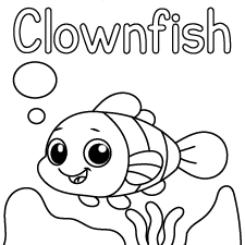 Happy Clowfish Coloring Page