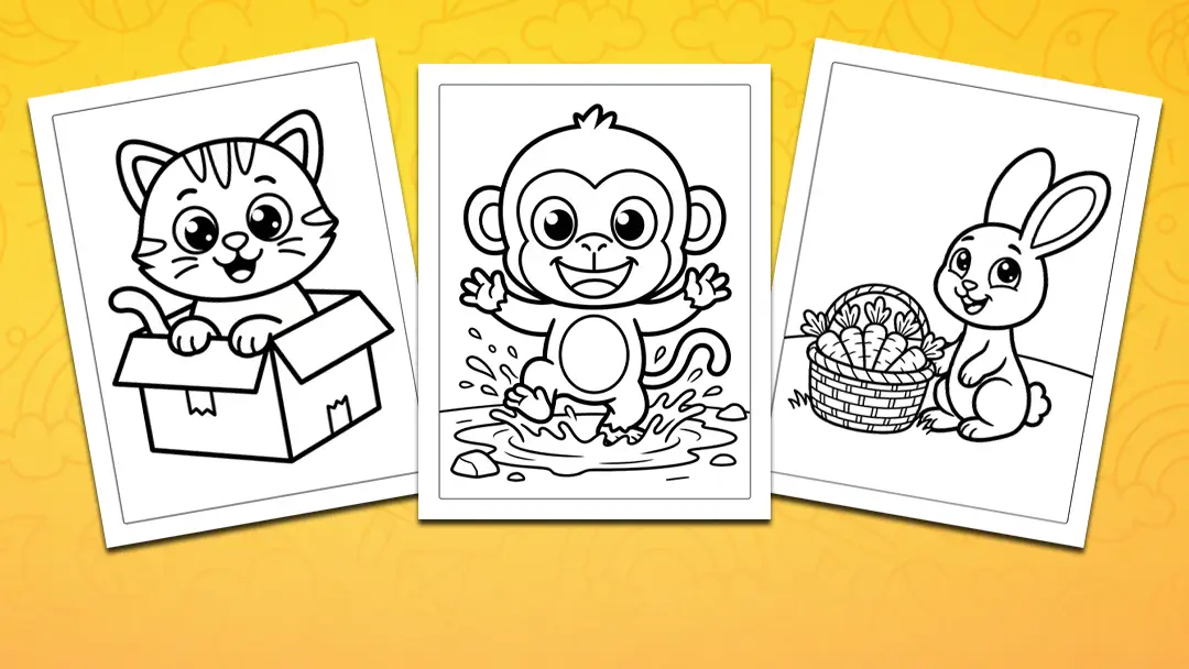 Happy coloring pages for kids — free printables for enjoying good times and big feelings