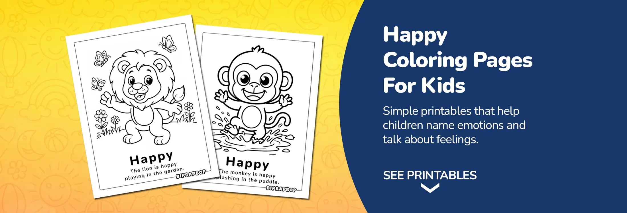 Happy Emotion Coloring Pages