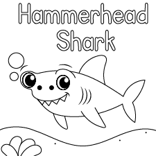 Happy Hammerhead Coloring Page