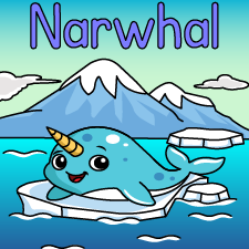 Happy Narwhal Printable