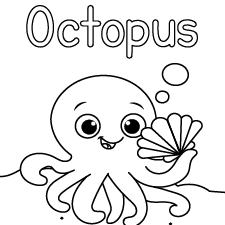 Happy Octopus Coloring Page