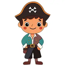 Happy Pirate Boy Coloring Pages