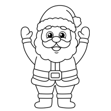 Happy Santa Coloring Page