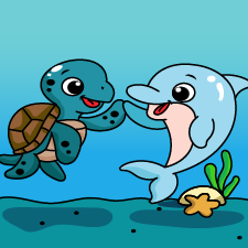 Happy Sea Friends Printable