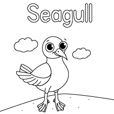 Happy Seagull Printable