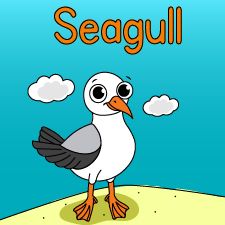 Happy Seagull Coloring Page