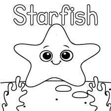 Happy Starfish Coloring Page