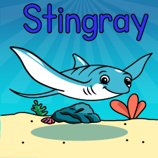 Happy Stingray Printable