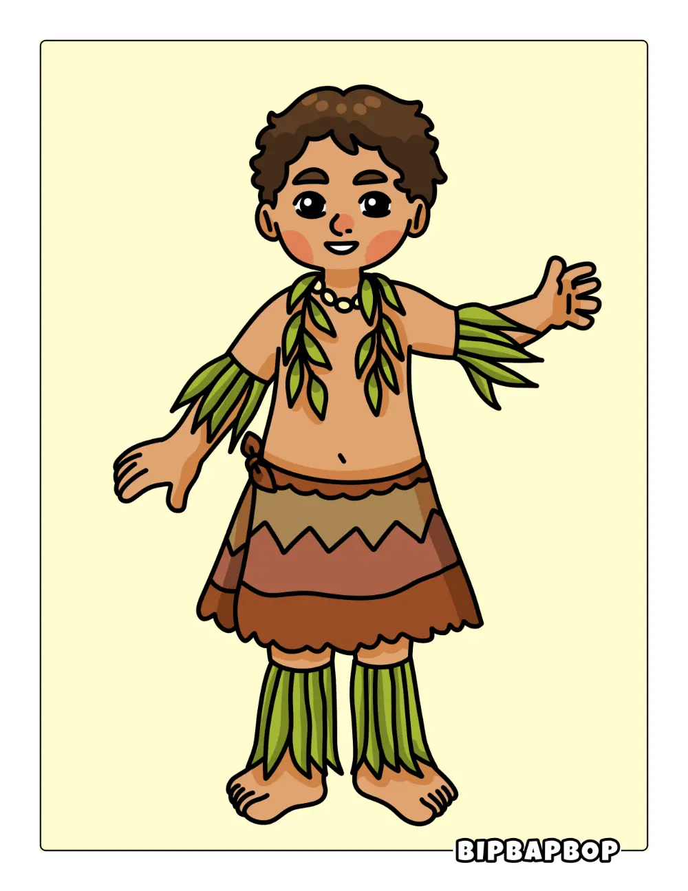 Hawaiian Boy Printable