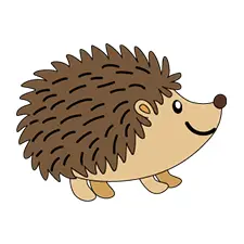 Cute Hedgehog Coloring Page