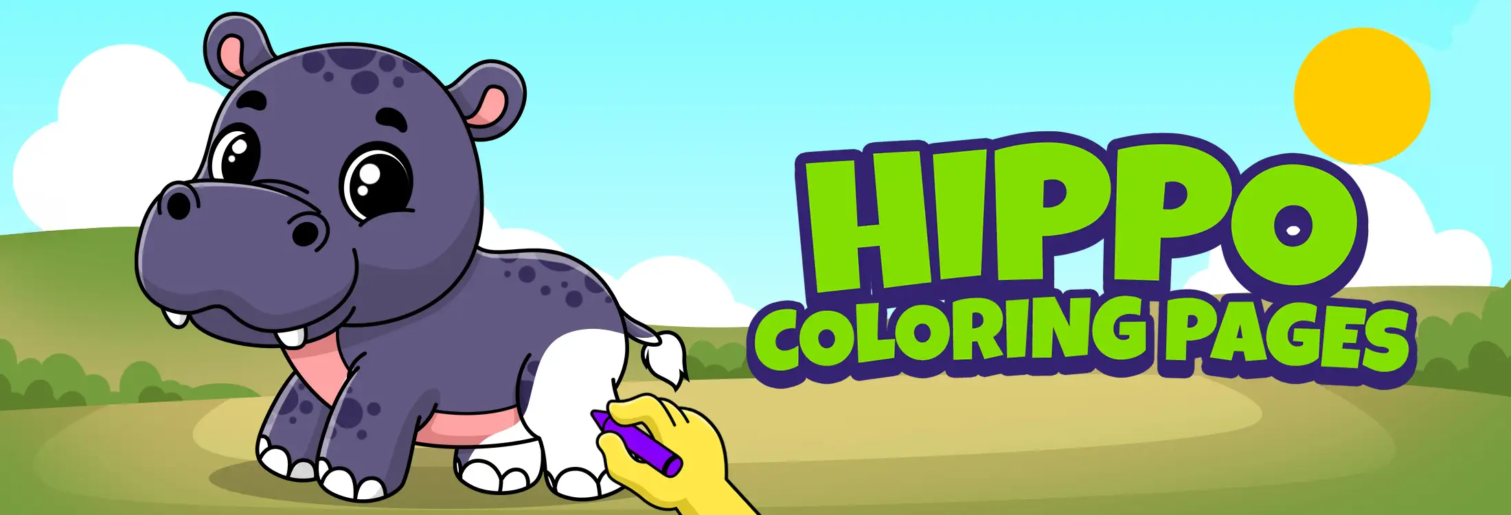 Hippo Coloring Pages