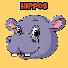 Hippo Coloring Page For Kids