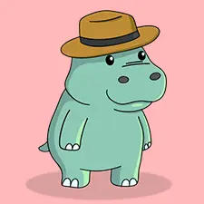 Hippo Wearing A Hat Coloring Page