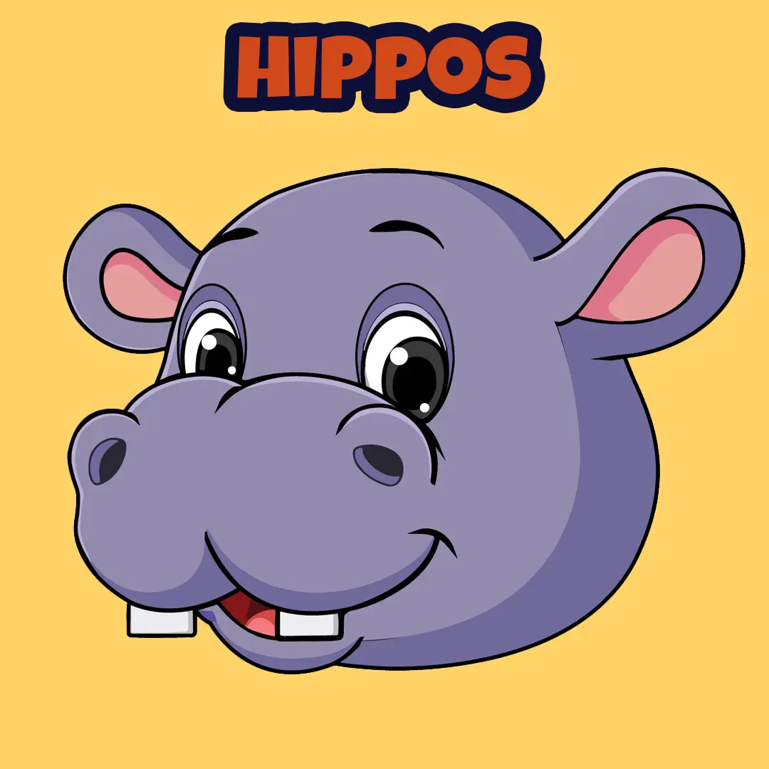 Hippo Colouring Sheets