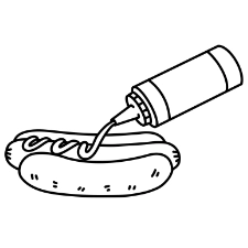 Hotdog Coloring Page