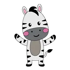 Huggable Zebra Coloring Page