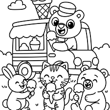 Ice Cream Truck Coloring Page
