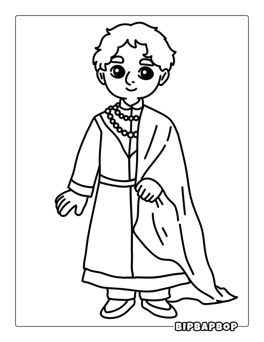 Indian Boy Coloring Page