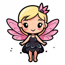 Kawaii Fairy Coloring Sheet