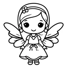 Kawaii Fairy Printable Black & White