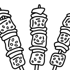 Kebab Coloring Page