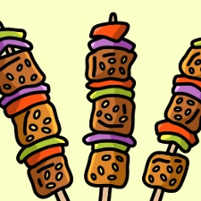 Kebab Coloring Page