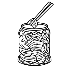 Kimchi Coloring Page
