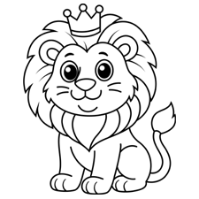 King Lion Coloring Page