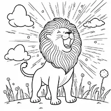 Lion Coloring Sheets Free