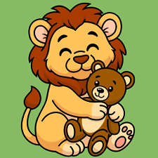 Lion Hugging A Bear Printable