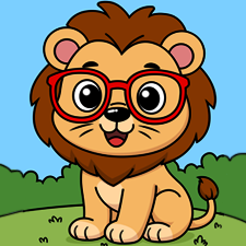 Lion Wearing An Eyeglass Printable