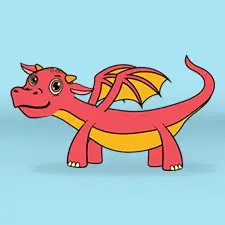 Little Dragon Coloring Page