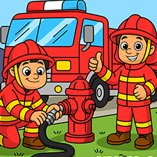 Little Firemen Kids Printable