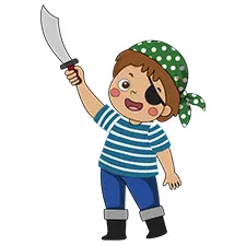 Little Boy Pirate With Sword Picture